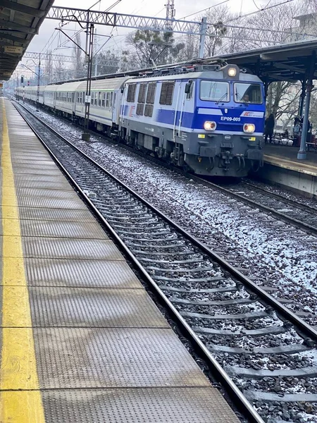 Sopot Pomorskie Vojvodskap Januari 2022 Pion Järnvägsstation Täckt Med Ett — Stockfoto
