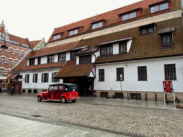 Gdansk Polonia Enero 2022 Ciudad Vieja Edificios Históricos Casas Coloridas — Foto de Stock