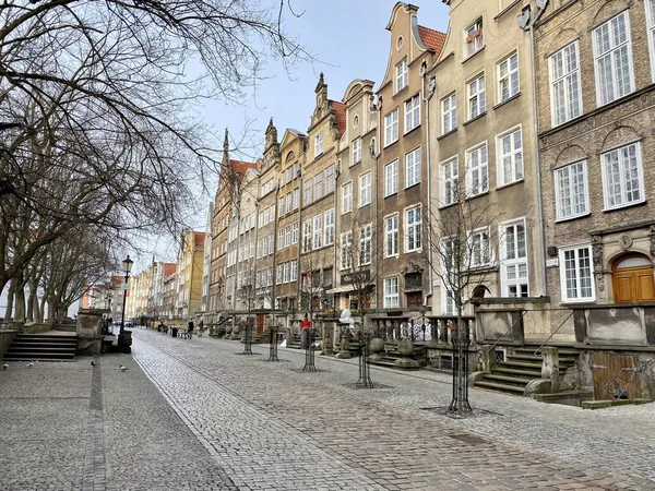 Gdansk Polen Gdansk Polen Januari 2022 Oude Stad Historische Gebouwen — Stockfoto