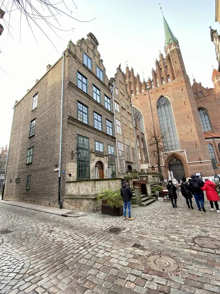 Gdansk Polonia Enero 2022 Casco Antiguo Edificios Históricos Casas Alquiler — Foto de Stock