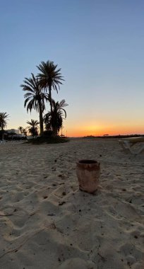 empty beaches at sunrise orange sky calm can
