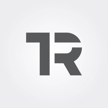 Harf TR vektör tasarımı çizimleri