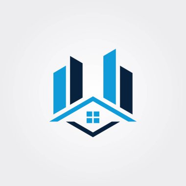 House Building logo vektör tasarımı çizimleri