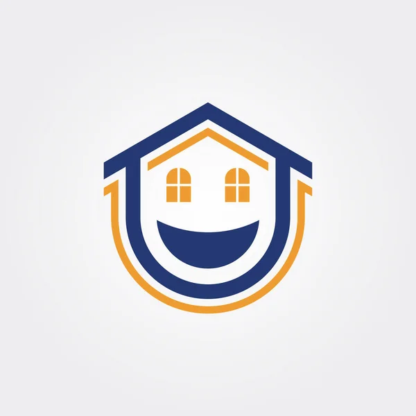 Smile House Vektör Tasarımı Çizimleri — Stok Vektör