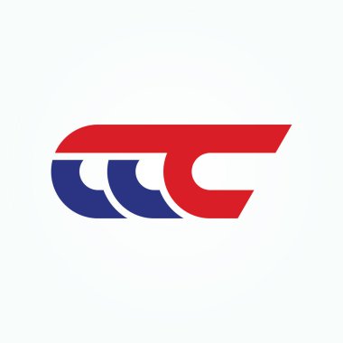 Üçlü C ilk vektör tasarımı çizimi