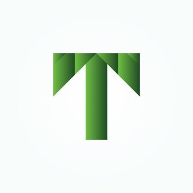 Harf T Arrow 2 vektör tasarımı çizimi