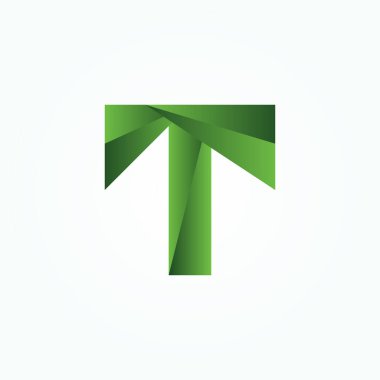 Harf T Arrow 5 vektör tasarımı çizimi