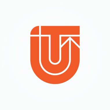 U Dönüş vektör tasarımı çizimi