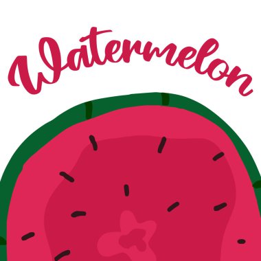  Karpuzdan yapılmış el yapımı çerçeve. Lezzetli karpuzların deseni. Çerçeve etiketler, afişler, reklamlar için uygundur.