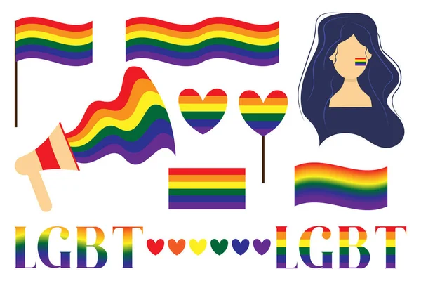 Lgbt hazır. Gurur ayı için elementler.