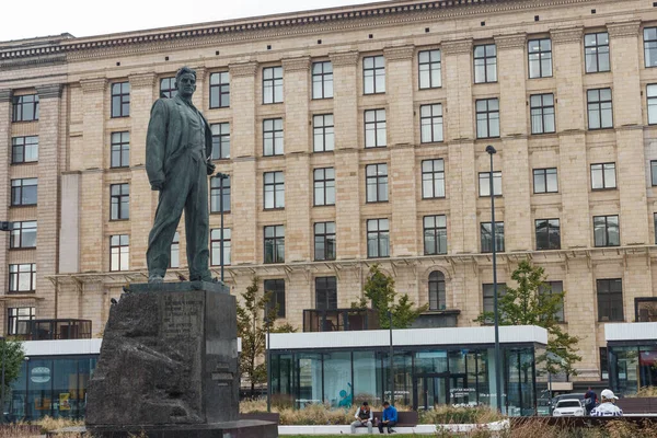 Mosca Russia Agosto 2021 Piazza Triumphalnaya Monumento Poeta Vladimir Mayakosvky — Foto Stock