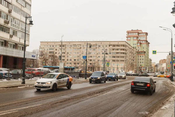 Moscow Russland 2021 Kreuzung Malaya Dmitrovka Straße Und Gardern Ring — Stockfoto