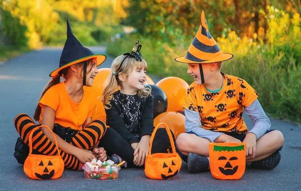 Halloween Vakantie Kind Kostuum Selectieve Focus Jongen — Stockfoto