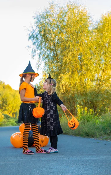 Halloween Dítě Kostýmu Selektivní Soustředění Kluk — Stock fotografie