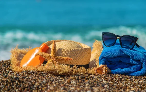 Сонцезахисні Окуляри Окуляри Пляжі Вибірковий Фокус Подорожі — стокове фото