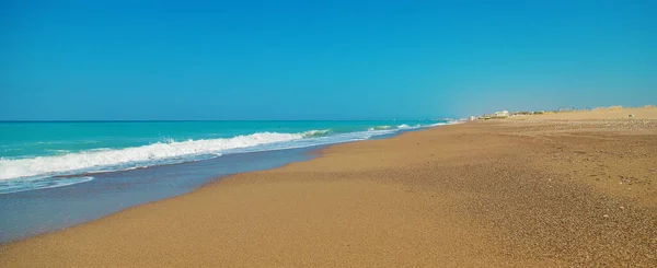 Hermosa Playa Paisaje Marino Verano Enfoque Selectivo Naturaleza —  Fotos de Stock