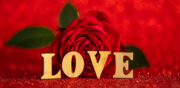 Shiny Background Valentine Heart Selective Focus Love — Foto de Stock