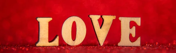 Shiny Background Valentine Heart Selective Focus Love — Stockfoto