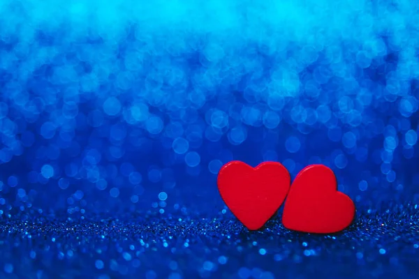 Shiny Background Valentine Heart Selective Focus Love — Stockfoto