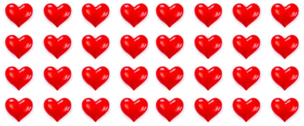 Hearts isolate on white background. Valentines Day. Selective focus. — Stock Photo, Image