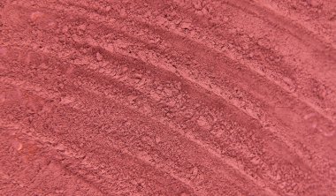 Kozmetik desen, kil tozu kırmızısı. Seçici odak.