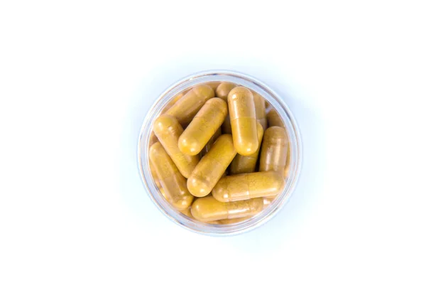 Supplements Vitamins Isolate White Background Selective Focus Pills — Stock Photo, Image