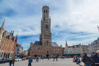 Bruges Belçika - 23 Nisan 2022 Baharda. Seçici odaklanma. Doğa.