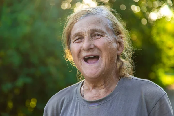 Grandmother Portrait Old Woman Selective Focus People — Stockfoto