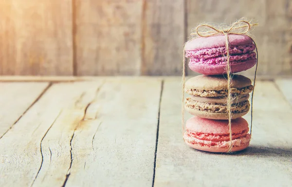 Tort Asortate Macaroane Pentru Cadou Concentrare Selectivă Produse Alimentare — Fotografie, imagine de stoc