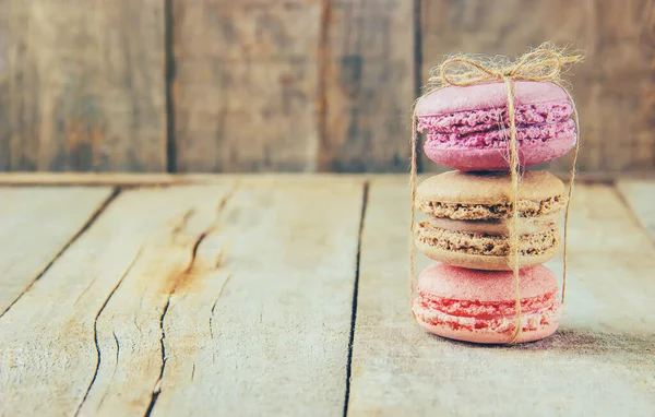 cake assorted macarons for a gift. Selective focus. food.