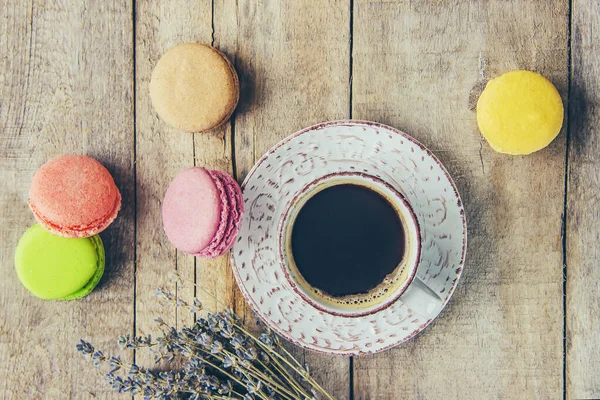 Tort Asortate Macaroane Pentru Cadou Concentrare Selectivă Produse Alimentare — Fotografie, imagine de stoc