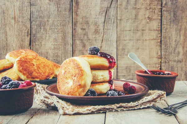 Torte Formaggio Sono Fatte Casa Concentrazione Selettiva Cibo Bevande Natura — Foto Stock