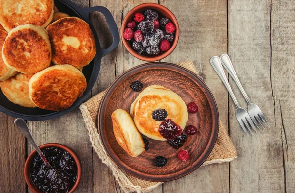 Torte Formaggio Sono Fatte Casa Concentrazione Selettiva Cibo Bevande Natura — Foto Stock