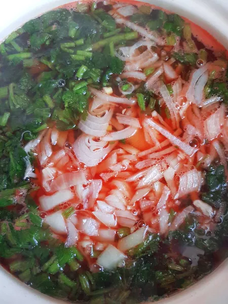 Sopa Com Frango Feijão Tomate Cera Borsch Com Molho Tomate — Fotografia de Stock