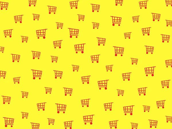 Promosyon malzemelerinin satışı için Alışveriş Arabası şablonu arka planı.