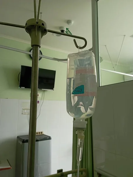 Klaten Indonesia Feb 2022 Bag Hangs Treatment Room Hospital — Stock Photo, Image