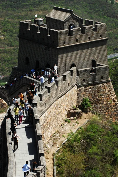 Китай Июня 2014 Года Туристы Посещают Одно Чудес Мирового Наследия — стоковое фото
