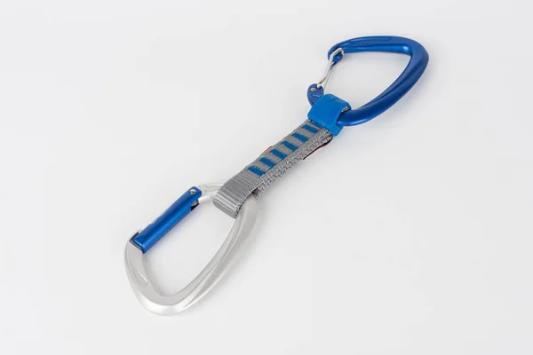 Schnellzug Oberer Karabiner Mit Geradem Tor Und Unterer Karabiner Mit — Stockfoto