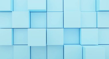 mavi küp arkaplan 3d oluşturma