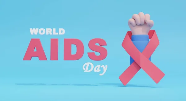 Δεκεμβρίου Παγκόσμια Aids Ημέρες Καθιστούν Εικονογράφηση Παγκόσμια Aids Ημέρα Χέρι — Φωτογραφία Αρχείου