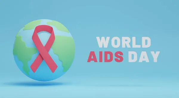Δεκεμβρίου Παγκόσμια Aids Ημέρες Καθιστούν Εικονογράφηση Παγκόσμια Aids Ημέρα Κορδέλα — Φωτογραφία Αρχείου