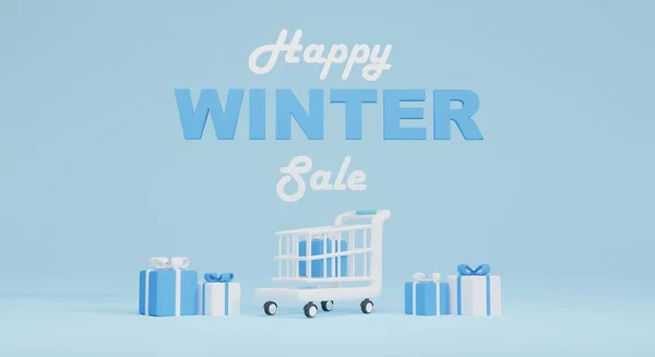 Vinterförsäljning Illustration Med Text Och Kopieringsutrymme Perfekt För Marknadsföring Banner — Stockfoto