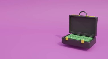 Para çantasının 3D görüntüsü