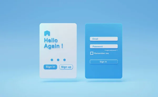 Войдите Систему Войдите Рендеринг Иллюстрации Идеально Подходит Баннера — стоковое фото