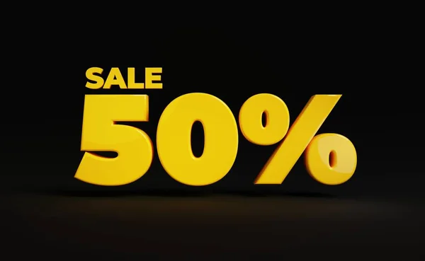 Sale Banner Gold Color Realistic Illustration — Stock Photo, Image