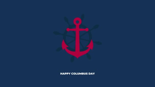 Columbus Day Animation Background Flat Design — Stockvideo