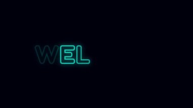 neon welcome animation background, neon welcome opener animation illustration