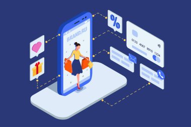 Kız online alışveriş yapıyor Salgında