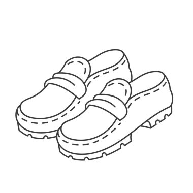 Tekne ayakkabısı. Tepedekiler erkek için. Düzenlenebilir felç boyutu. Satır simgesi. Yolları aç.