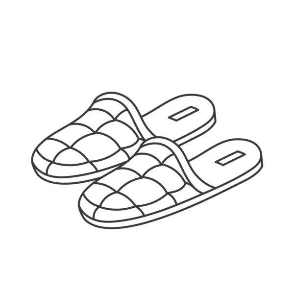Scarpa Pantofole Casa Infradito Icona Della Linea Ictus Modificabile Illustrazione — Vettoriale Stock